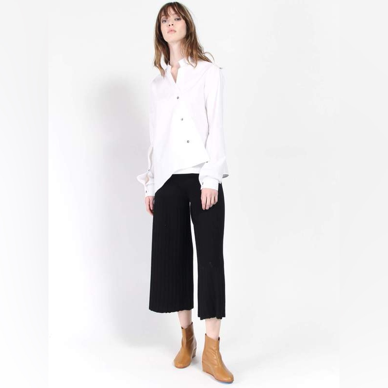 Nwt Ji Oh Unbalanced Shirt  White